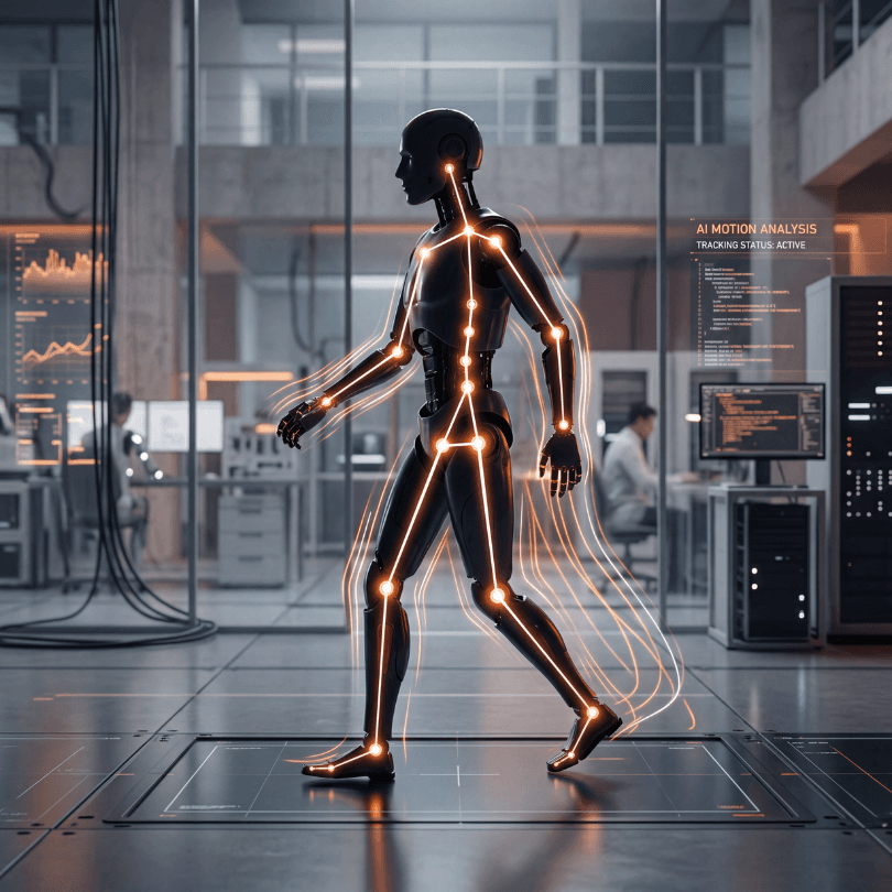 Robotics and embodied AI illustration for keypoint, pose, and action labelling.